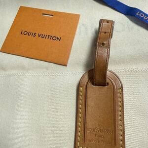 Louis Vuitton Vachetta Leather Small Luggage Tag and Poignet Authentic NO BOX